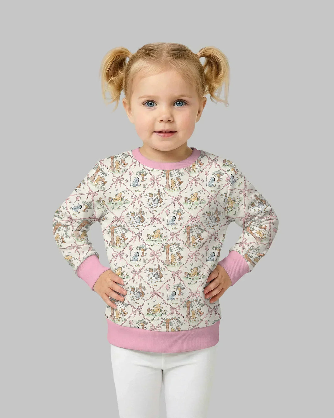 Spring Meadow Friends Bamboo Crewneck Sweatshirt