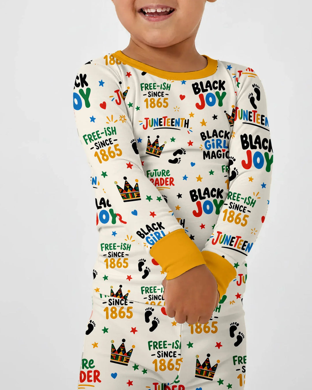 Juneteenth Black Girl Magic Bamboo Two Piece Long Sleeve Pajama Set