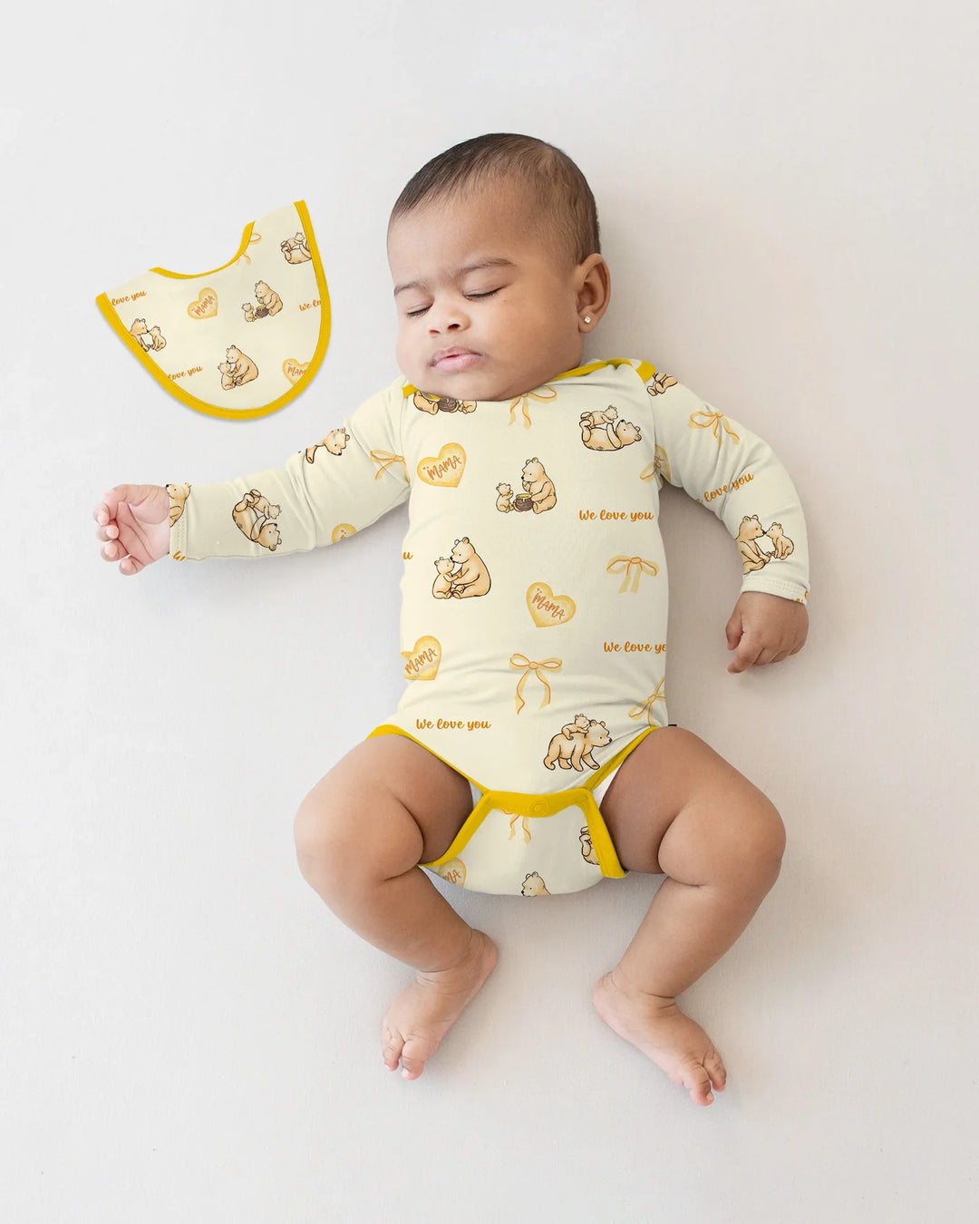 Sweat Yellow Mama Bear Bodysuit