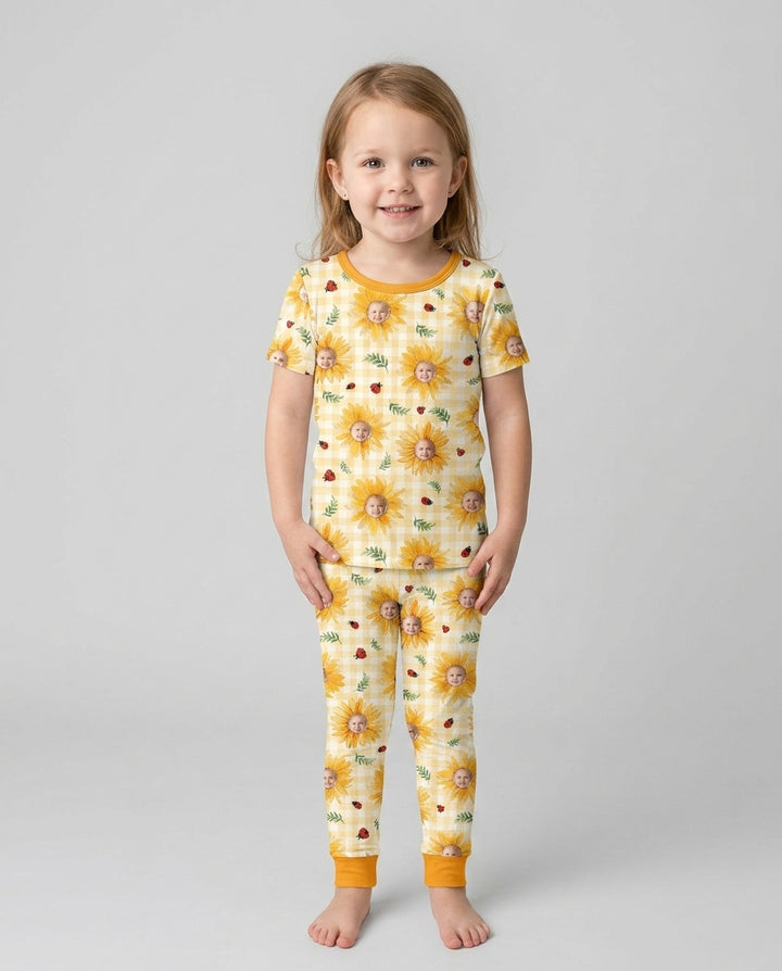 CUSTOM Template Bamboo Two Piece Short Sleeve Pyjamas Set