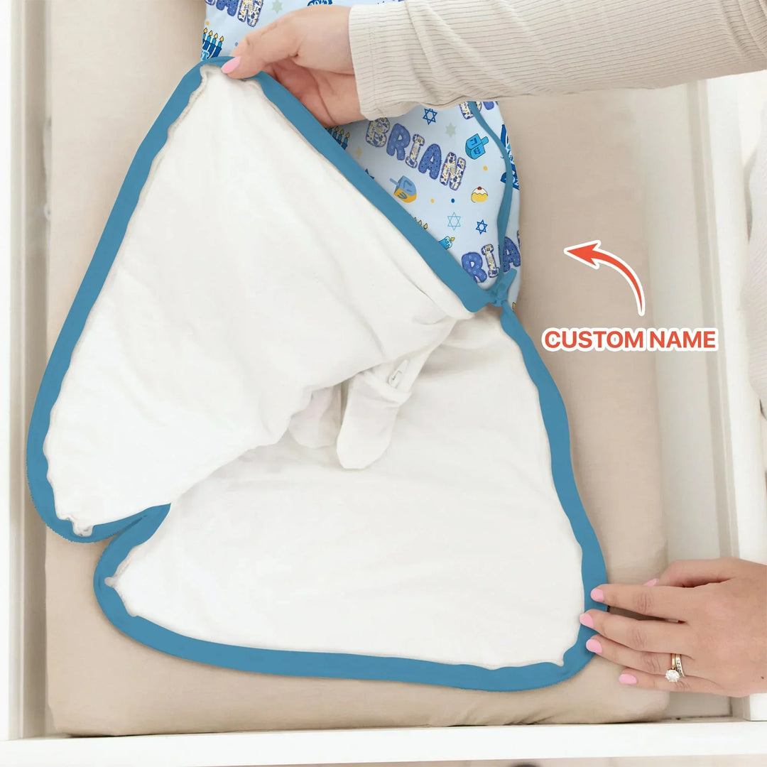 Custom name My First Hanukkah 2025 Bamboo Sleep Bag