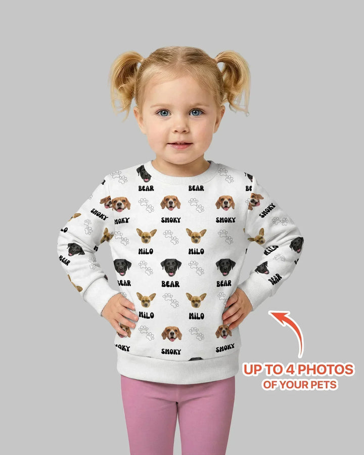 Custom Name and Pet Photos Bamboo Crewneck Sweatshirt