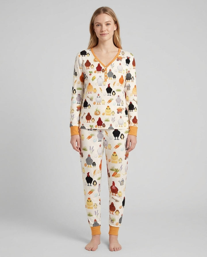 Chicks & Eggs Bamboo Women Pajama Set