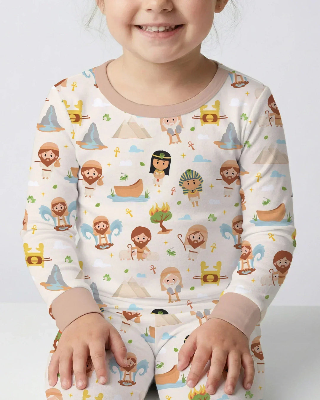 Moses Story Bamboo Two Piece Long Sleeve Pajama Set