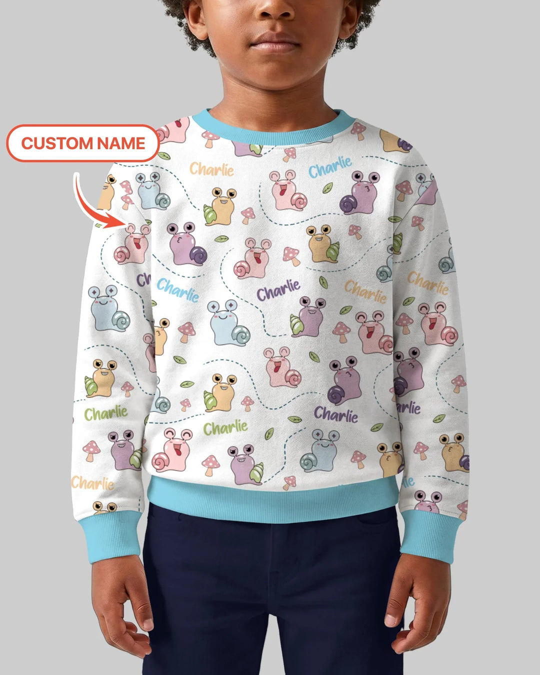 Custom Name Snailed it! Bamboo Crewneck Sweatshirt