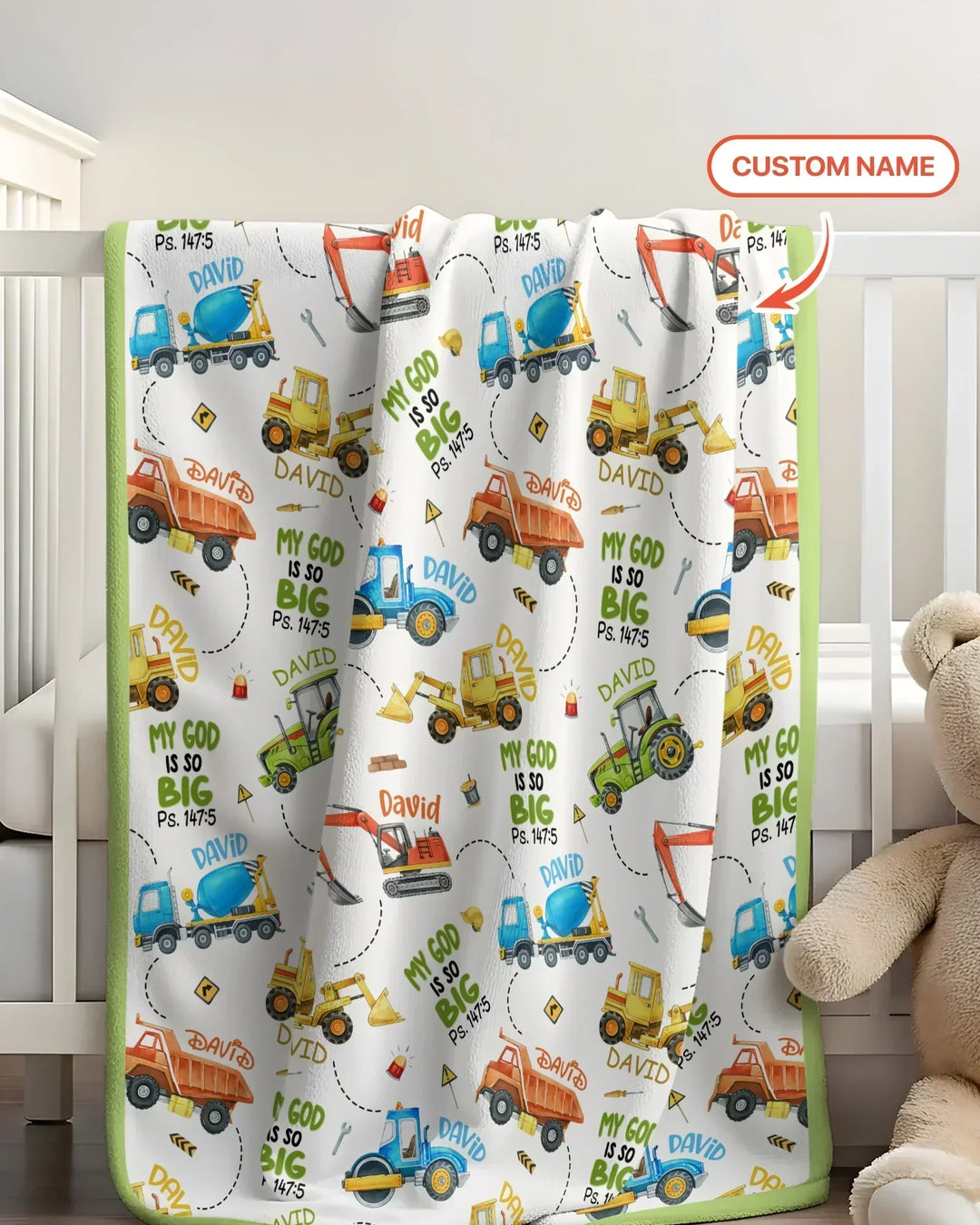 My God Is So Big Custom Name Bamboo Blanket
