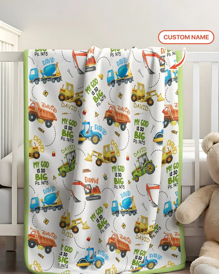 My God Is So Big Custom Name Bamboo Blanket