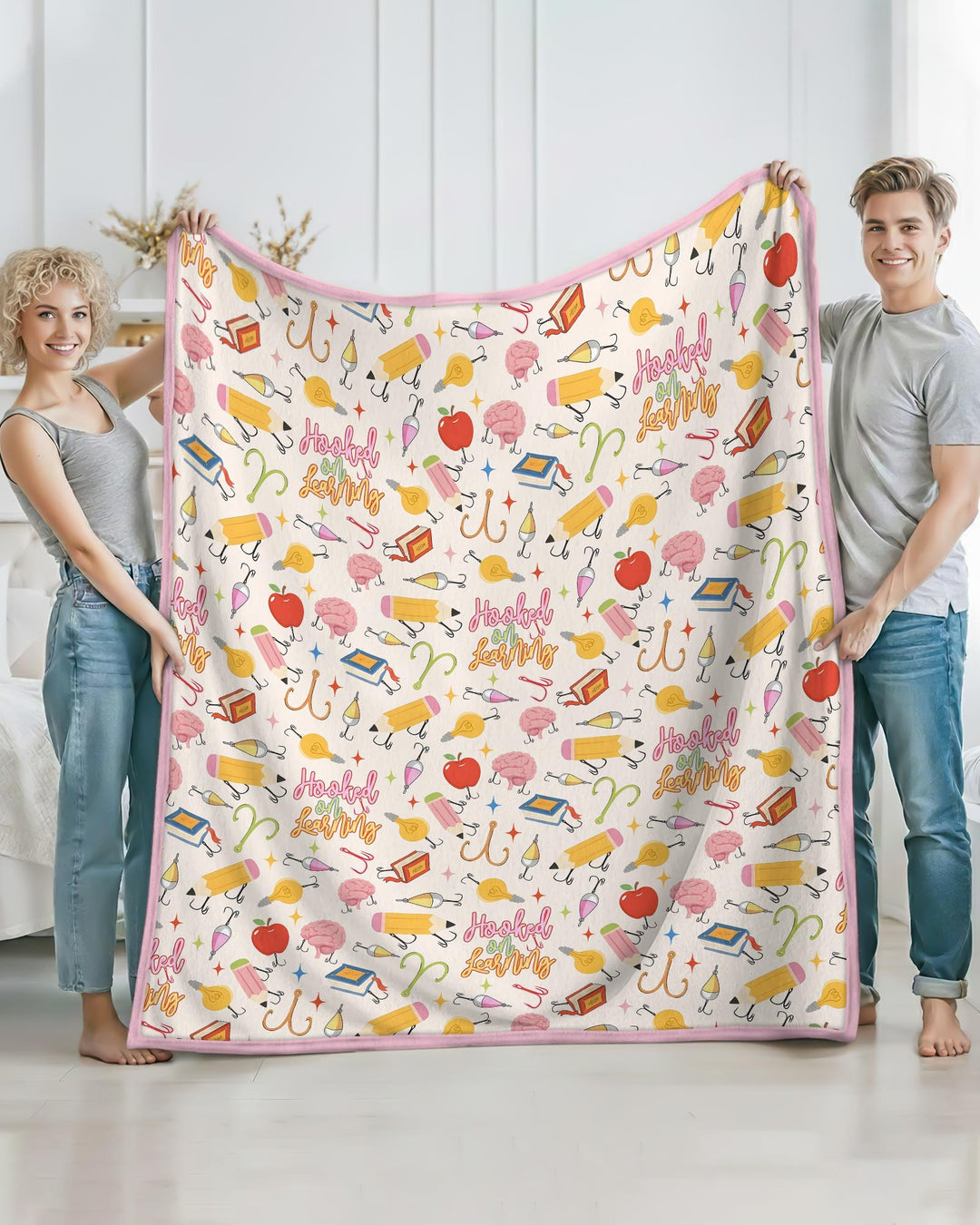 Hooked on Learning Bamboo Blanket