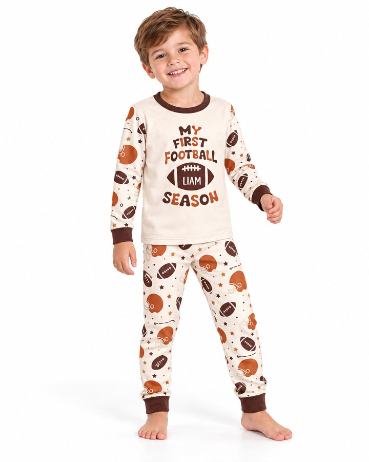 My First Football Season Bamboo Two Piece Long Sleeve Pajama Set