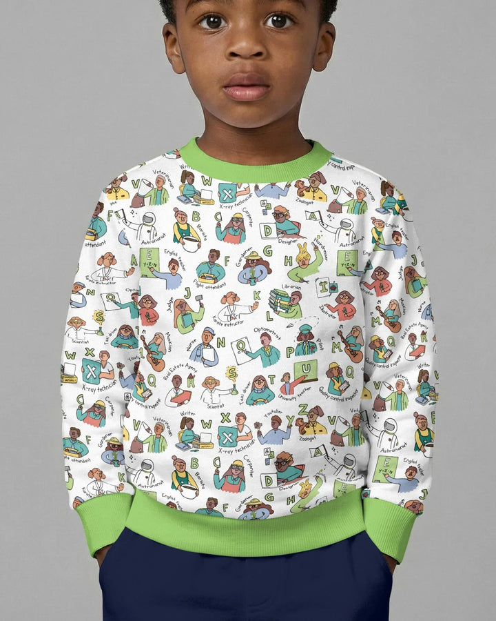 Jobs Alphabet Bamboo Crewneck Sweatshirt