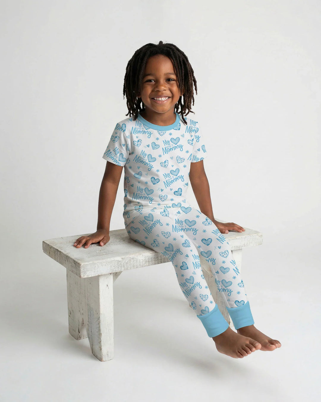 My Heart Belongs To Mommy Bamboo Two Piece Short Sleeve Pajama Set