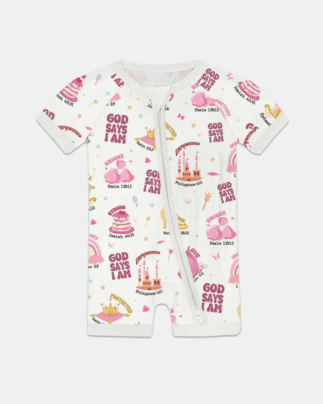 God Says I Am Girl Bamboo Shorty Zippy