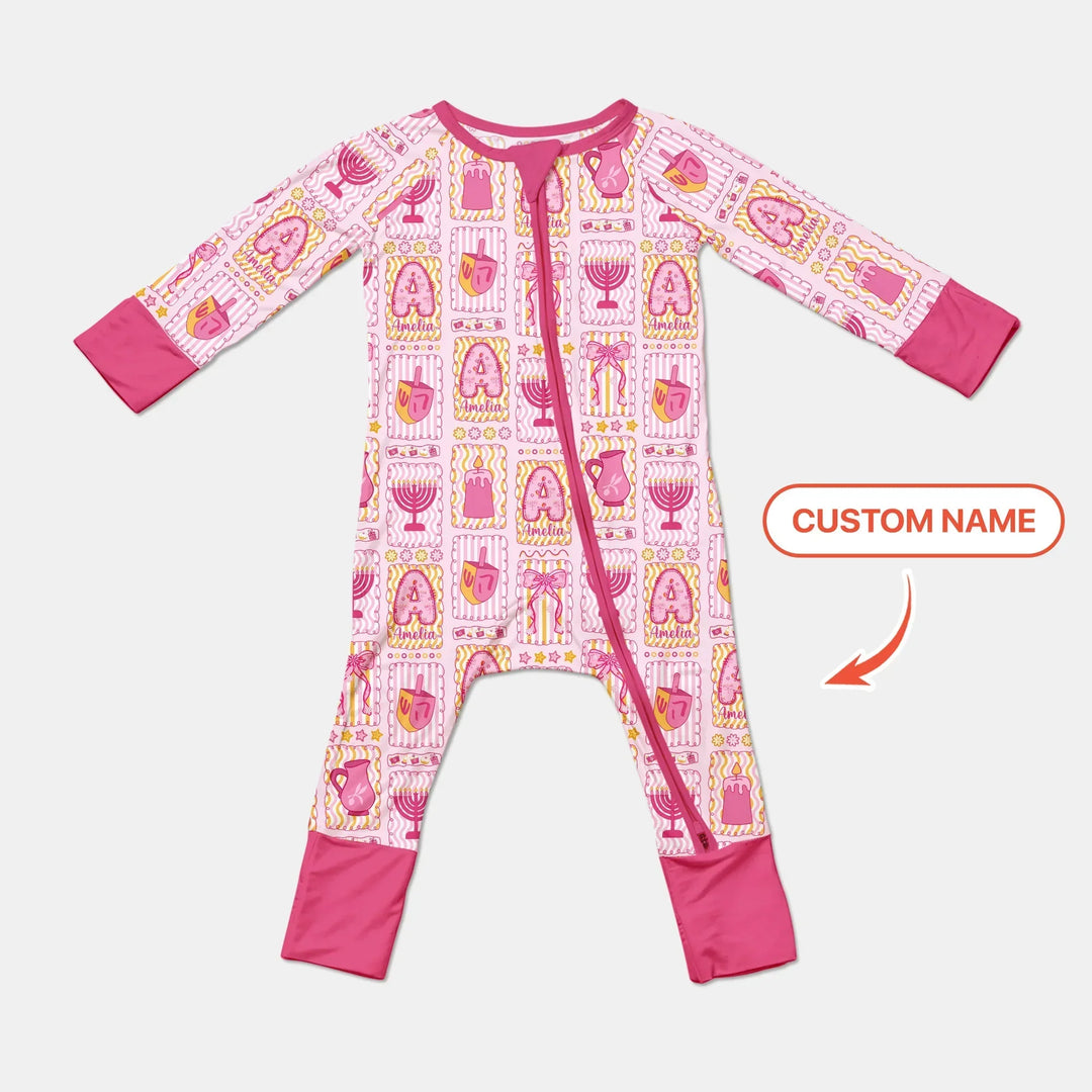 Custom Name Hanukkah Wonderland Bamboo Convertible Zippy