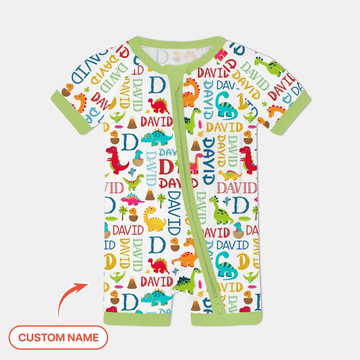 Personalized Fantasy Dinosaur Word Bamboo Shorty Zippy