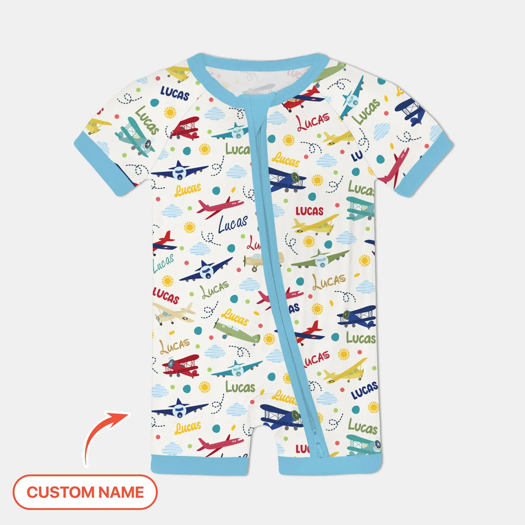 Custom Name Air Transport Bamboo Shorty Zippy