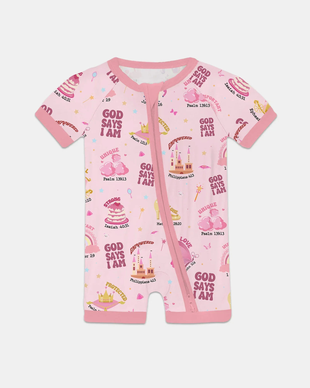 God Says I Am Girl Bamboo Shorty Zippy