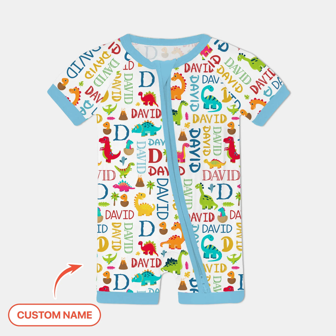 Personalized Fantasy Dinosaur Word Bamboo Shorty Zippy
