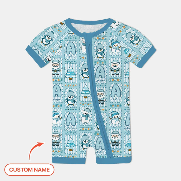 Custom Name Winter Wonderland Bamboo Shorty Zippy