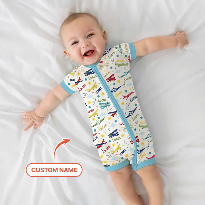 Custom Name Air Transport Bamboo Shorty Zippy