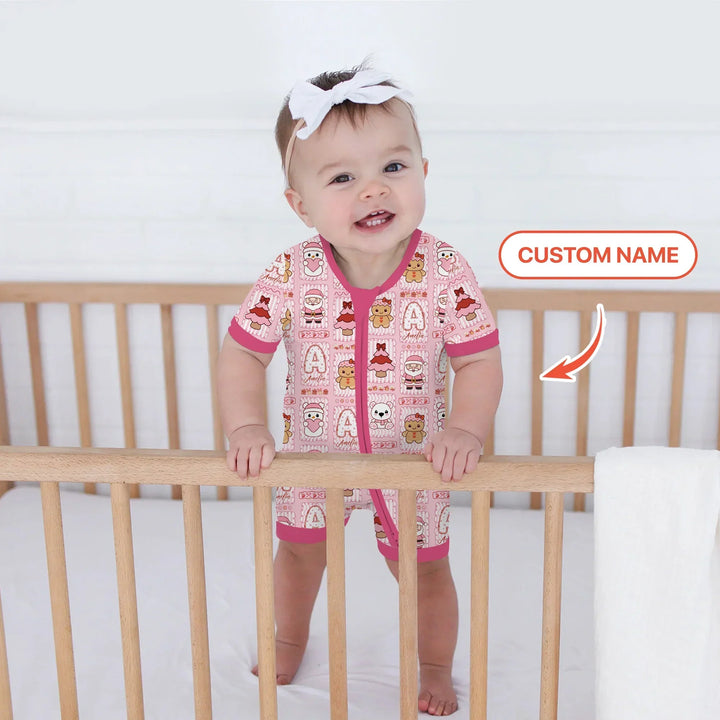 Custom Name Winter Wonderland Bamboo Shorty Zippy