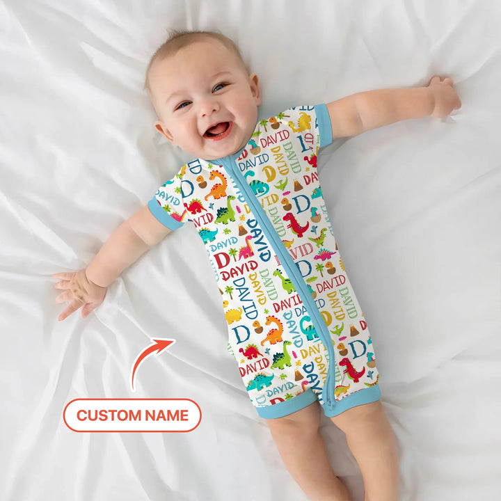 Personalized Fantasy Dinosaur Word Bamboo Shorty Zippy