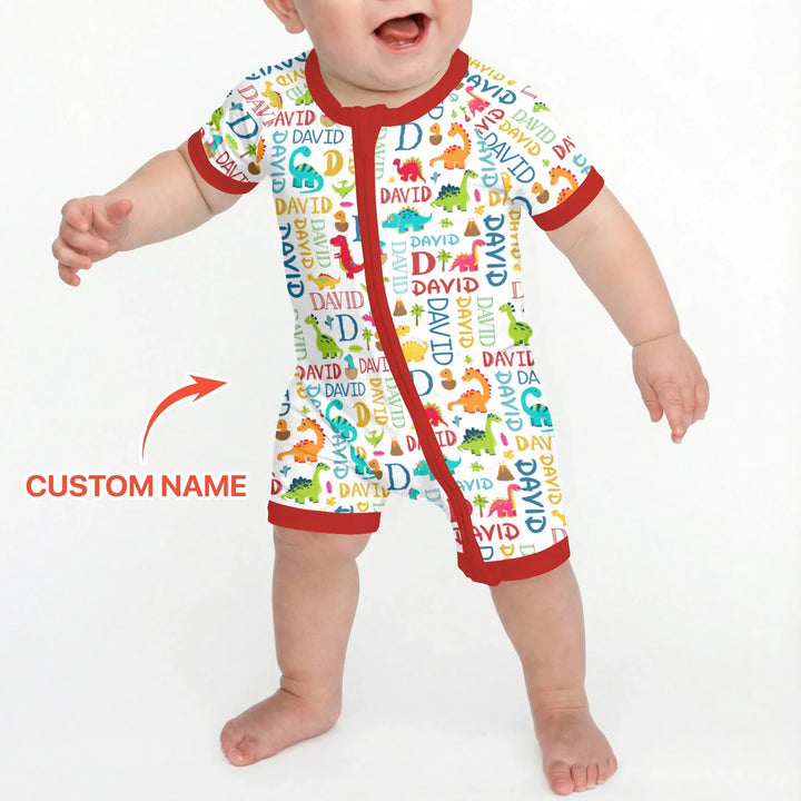 Personalized Fantasy Dinosaur Word Bamboo Shorty Zippy