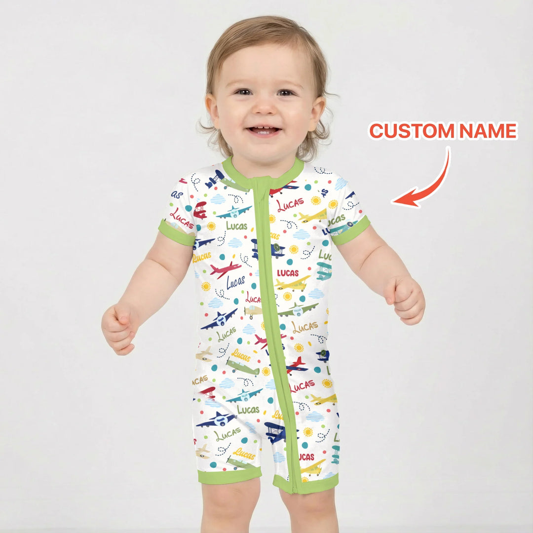 Custom Name Air Transport Bamboo Shorty Zippy