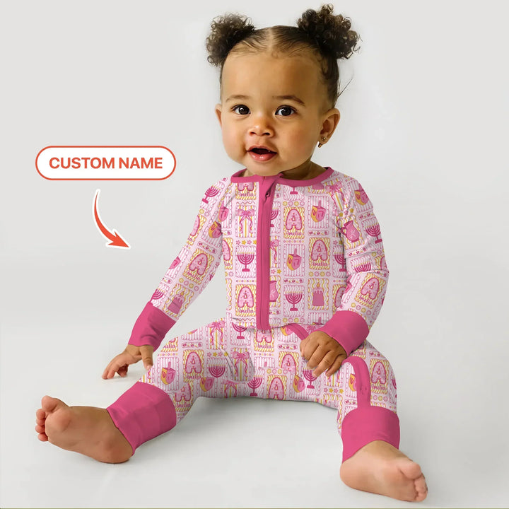 Custom Name Hanukkah Wonderland Bamboo Convertible Zippy