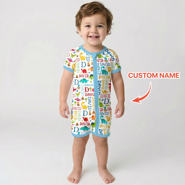 Personalized Fantasy Dinosaur Word Bamboo Shorty Zippy
