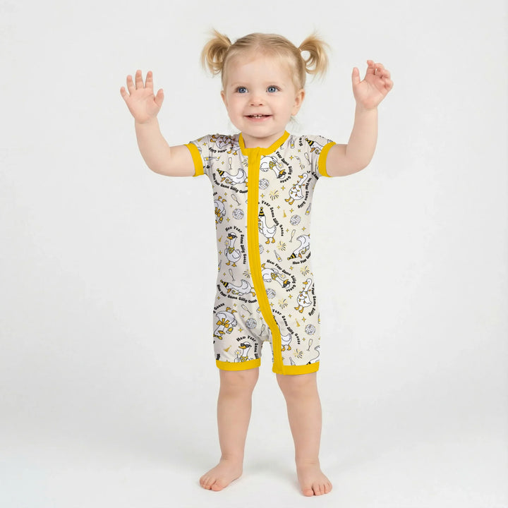 New Year Silly Goose Bamboo Shorty Zippy