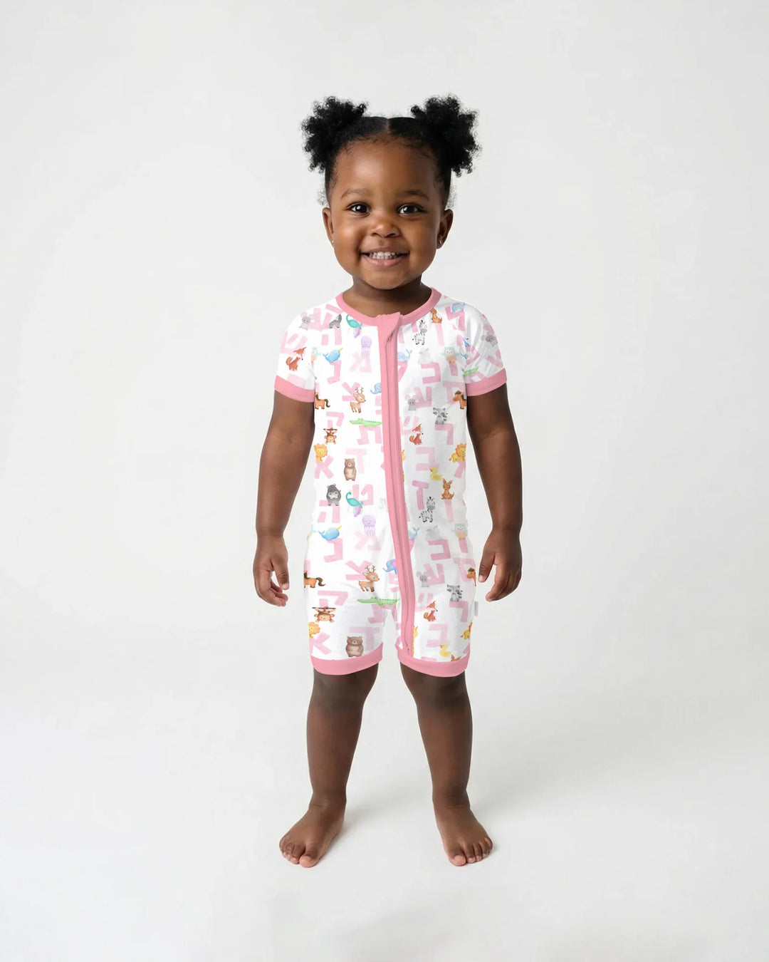 Hebrew Animal Alphabet Bamboo Shorty Zippy