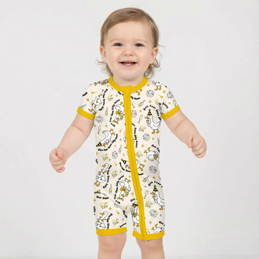 New Year Silly Goose Bamboo Shorty Zippy