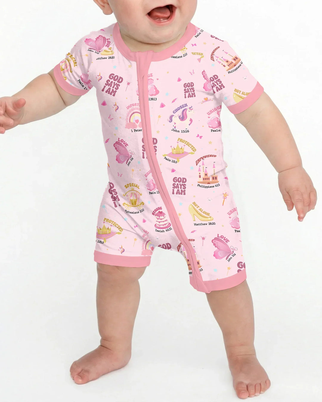 God Says I Am Girl Bamboo Shorty Zippy