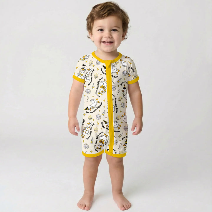 New Year Silly Goose Bamboo Shorty Zippy