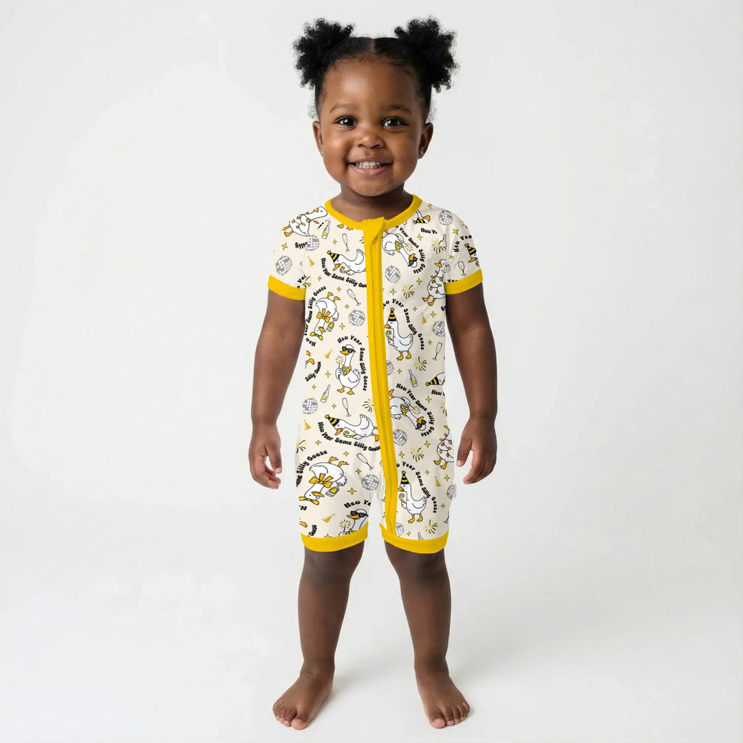 New Year Silly Goose Bamboo Shorty Zippy