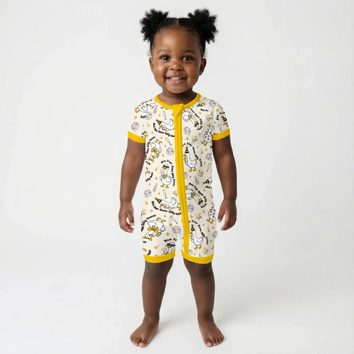 New Year Silly Goose Bamboo Shorty Zippy