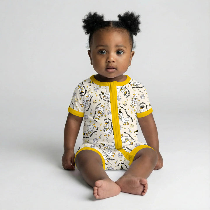 New Year Silly Goose Bamboo Shorty Zippy