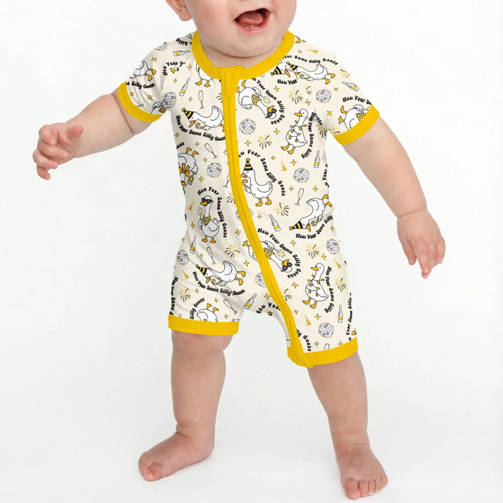New Year Silly Goose Bamboo Shorty Zippy