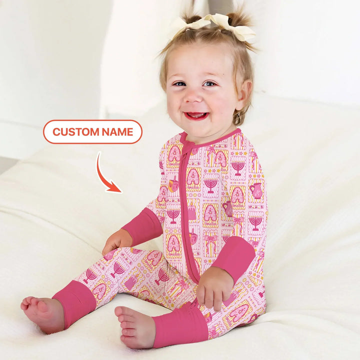 Custom Name Hanukkah Wonderland Bamboo Convertible Zippy