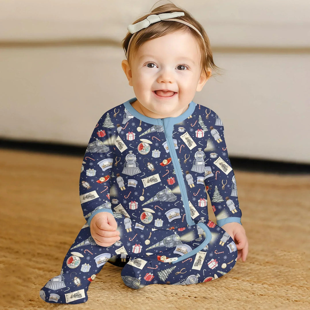 Christmas Train Bamboo Convertible Zippy