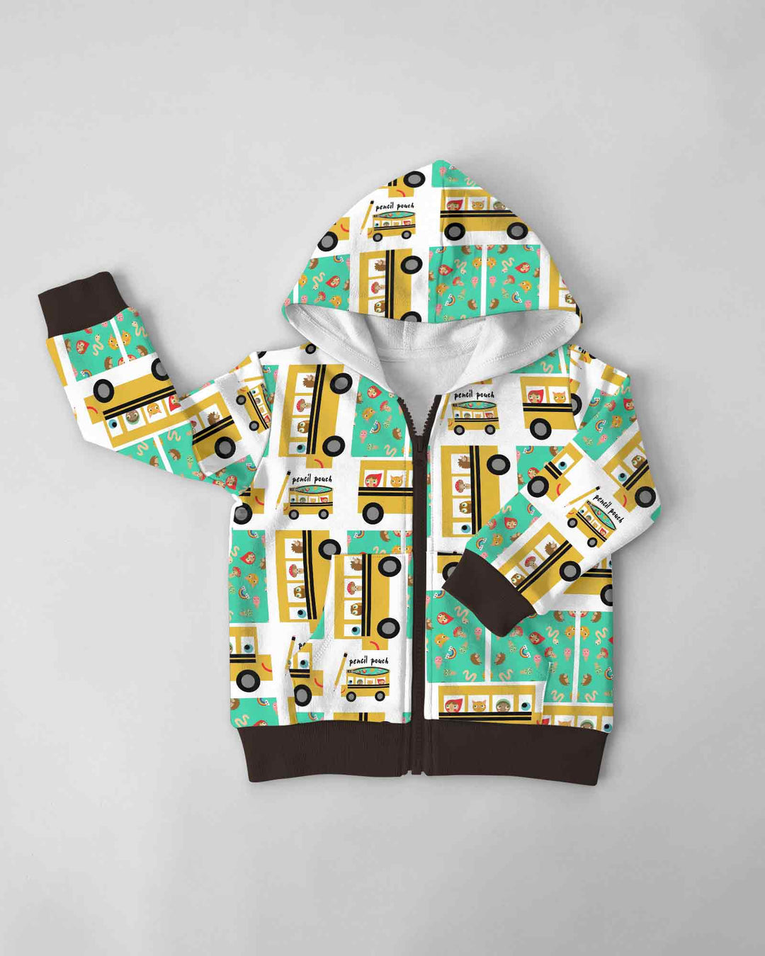 School Bus Adventures Bamboo Zip Hoodie