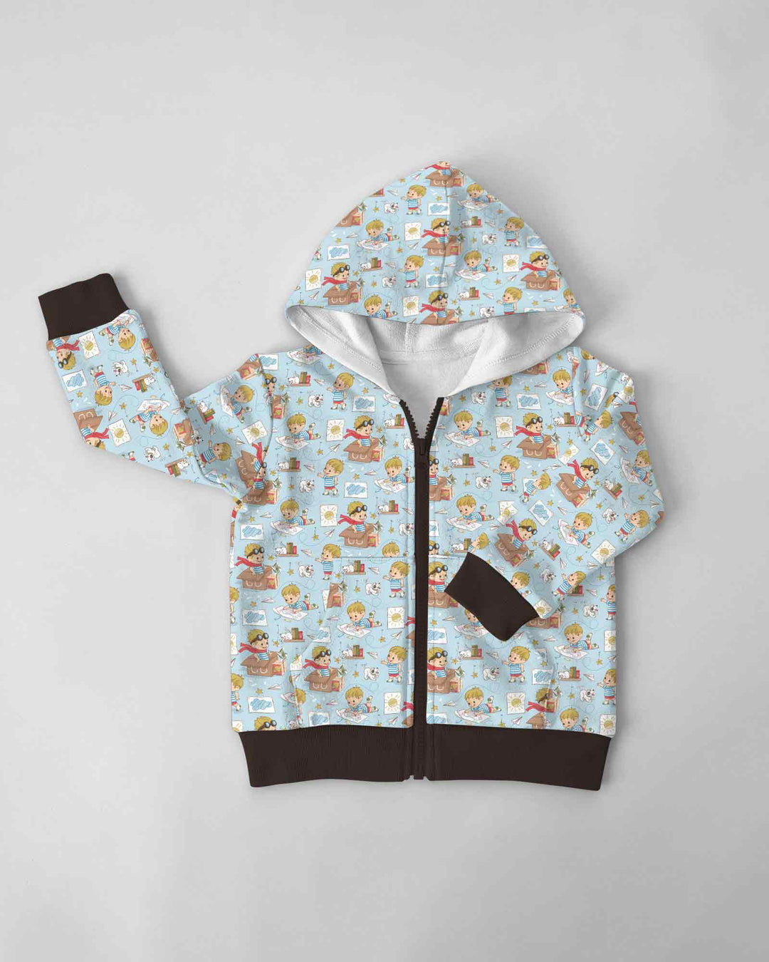 Tiny Explorer Tales Bamboo Zip Hoodie