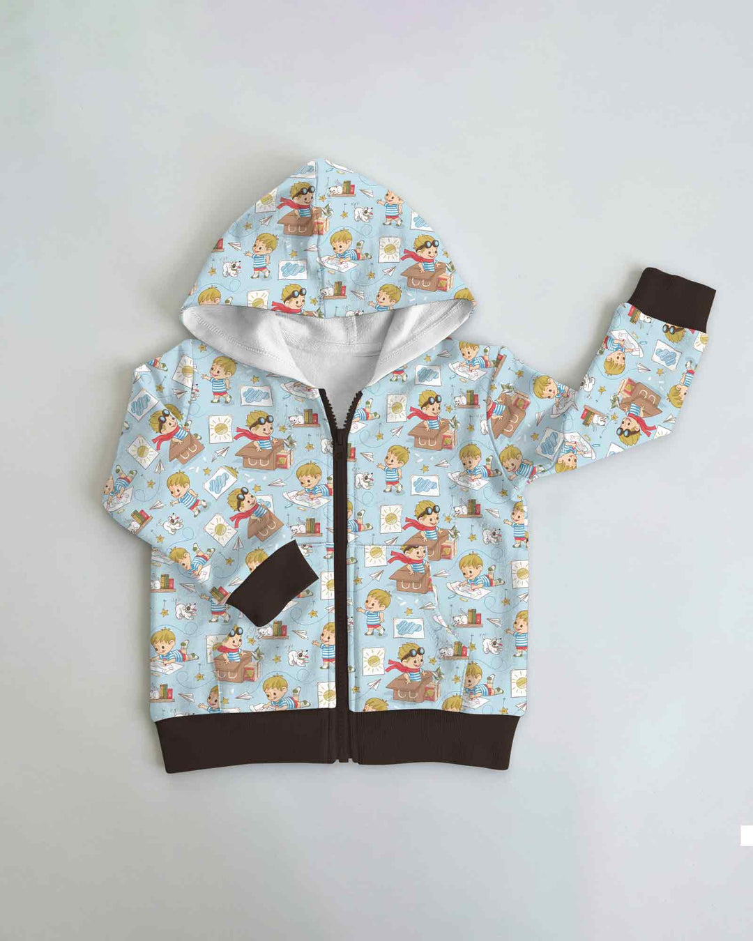 Tiny Explorer Tales Bamboo Zip Hoodie