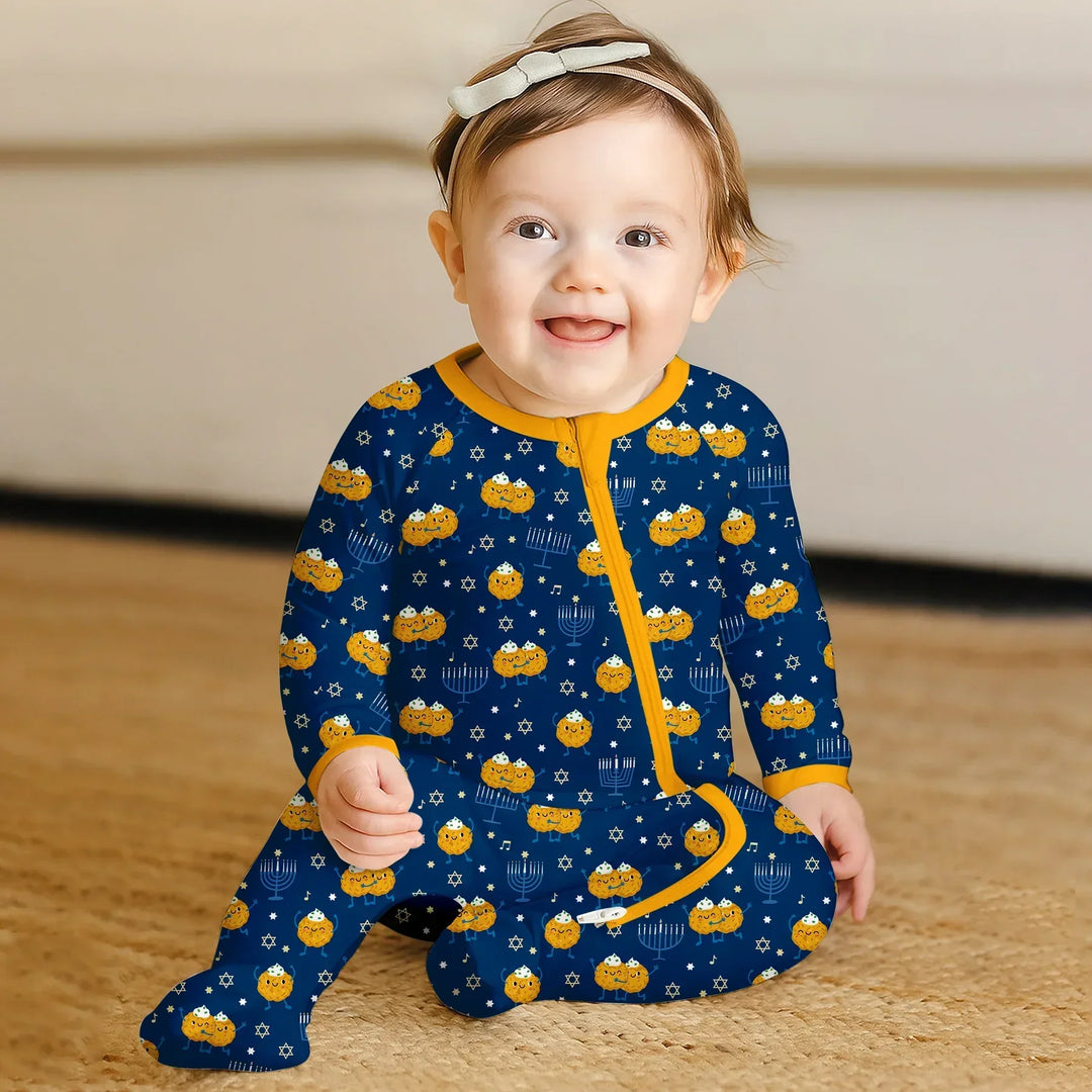 Hanukkah Latke Family Matching Bamboo Convertible Zippy
