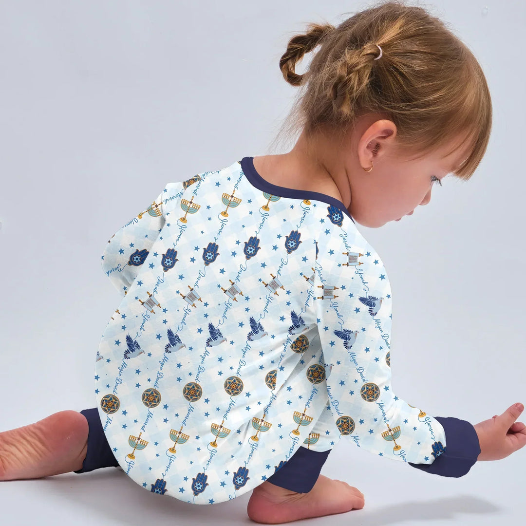 Hanukkah Festival Matching Family Bamboo Convertible Zippy
