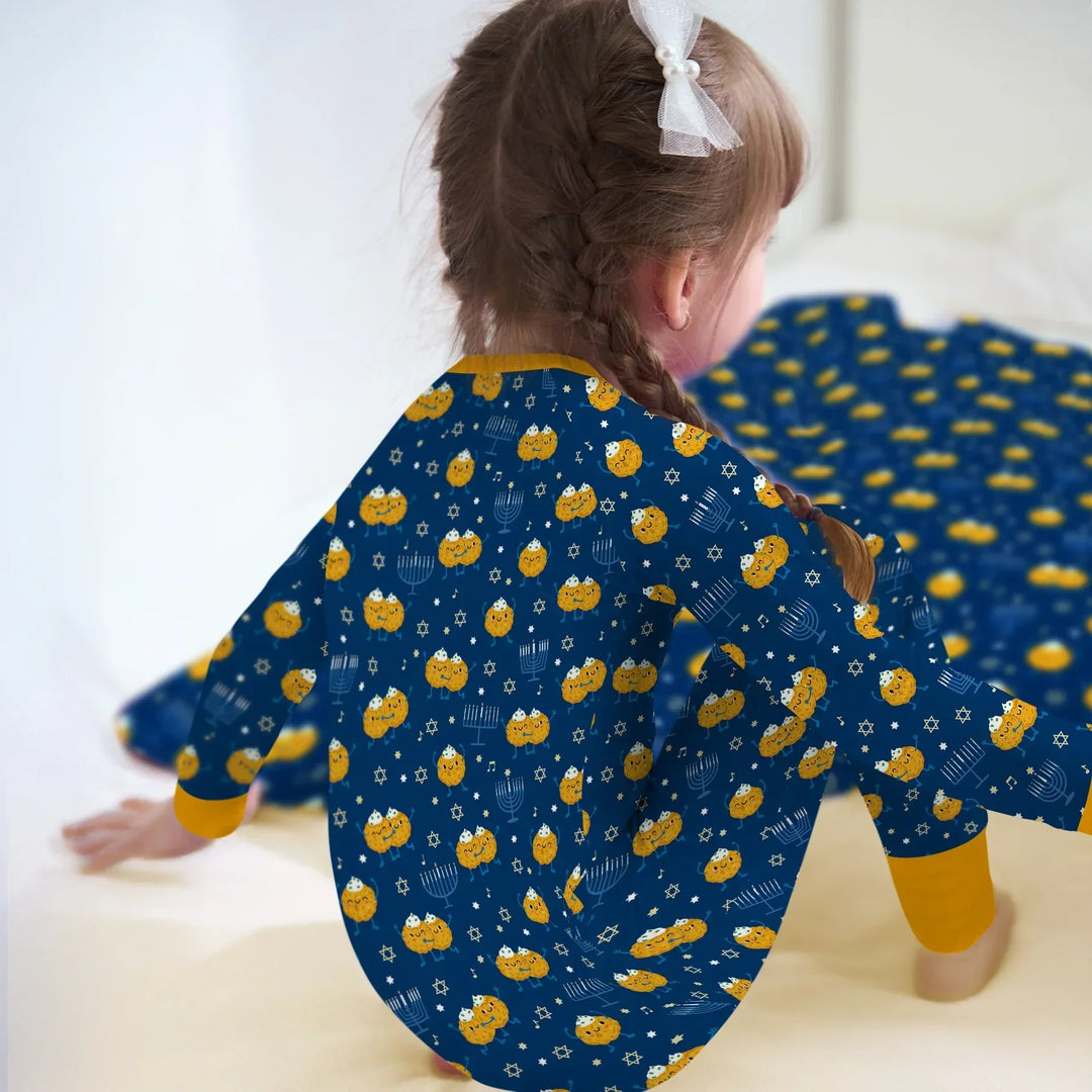 Hanukkah Latke Family Matching Bamboo Convertible Zippy