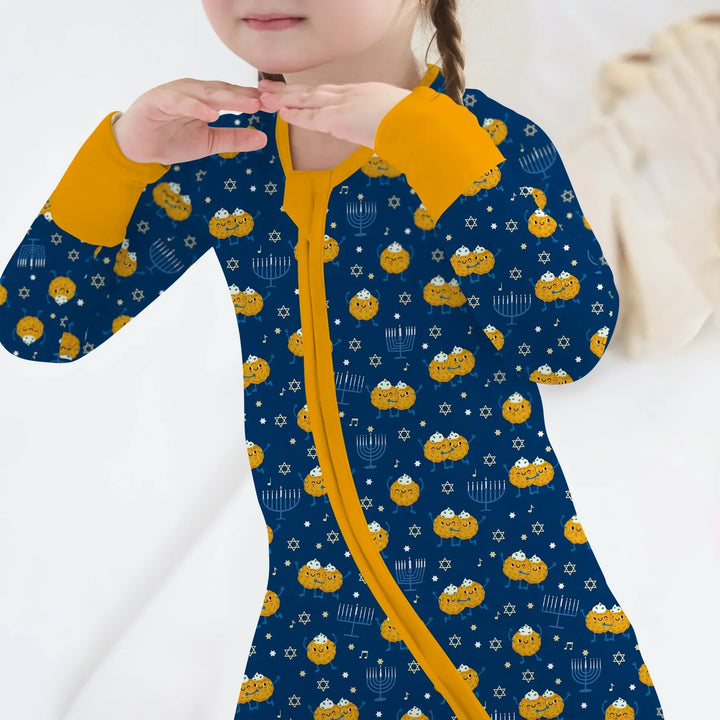 Hanukkah Latke Family Matching Bamboo Convertible Zippy