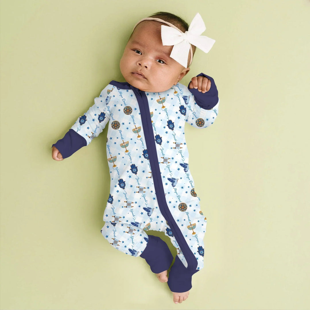Hanukkah Festival Matching Family Bamboo Convertible Zippy