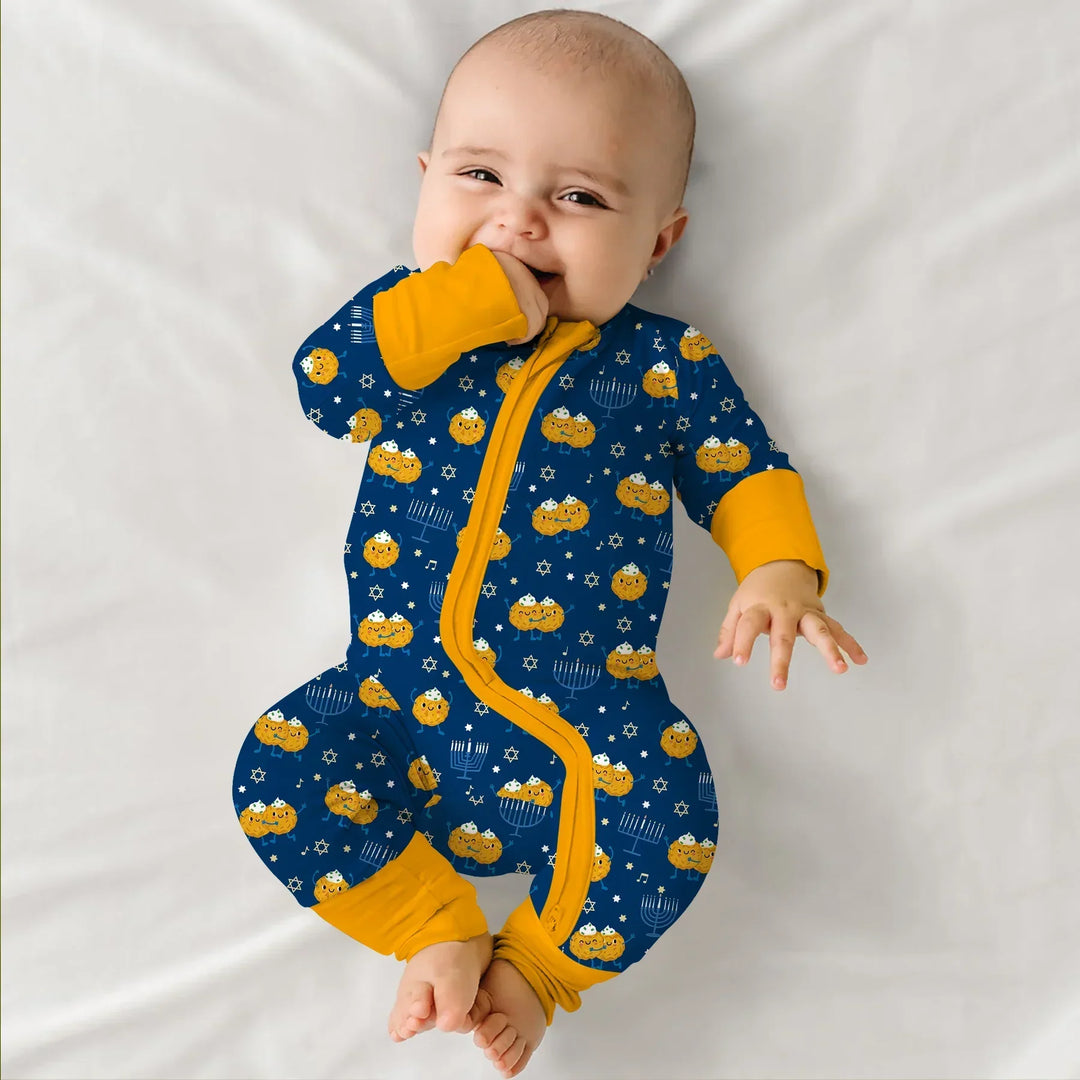 Hanukkah Latke Family Matching Bamboo Convertible Zippy