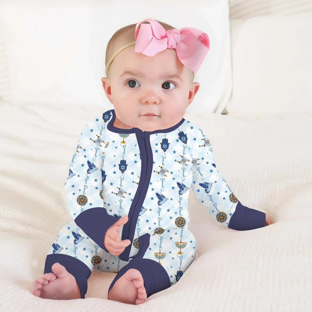 Hanukkah Festival Matching Family Bamboo Convertible Zippy